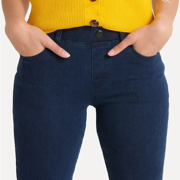 BETABRAND Straight Leg‎ 4 Pocket Yoga Denim in Dark Indigo size Small Petite - Picture 2 of 6